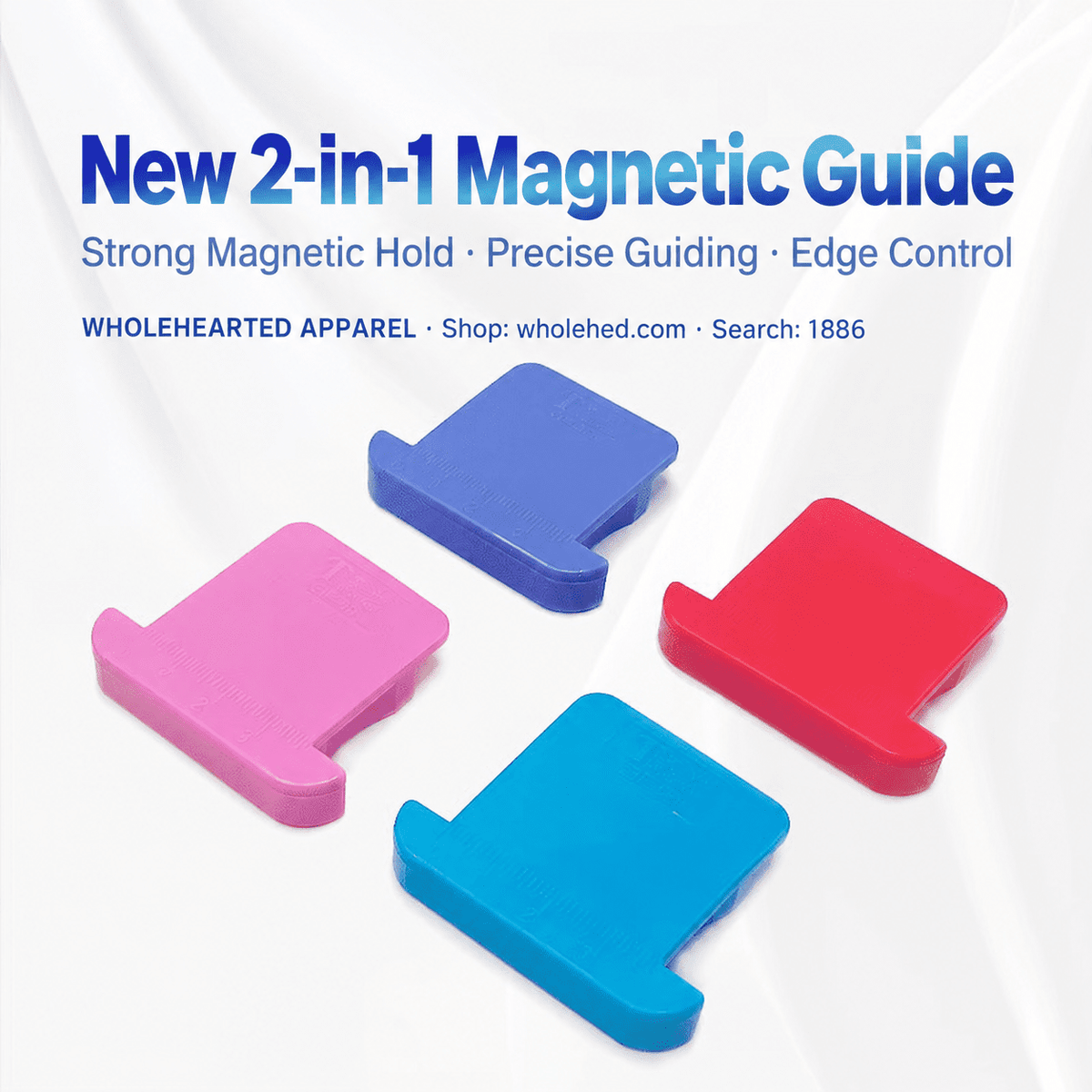 1886★ Strong Magnetic Sewing Machine Edge Guide with Measurement Scale for Flatbed Machines