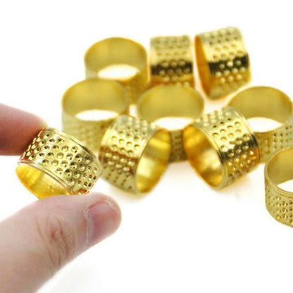 1670★  Old-fashioned thickened thimble, household hand-sewn cross-stitch thimble hoop thimble, sewing ring wedding finger guard ring