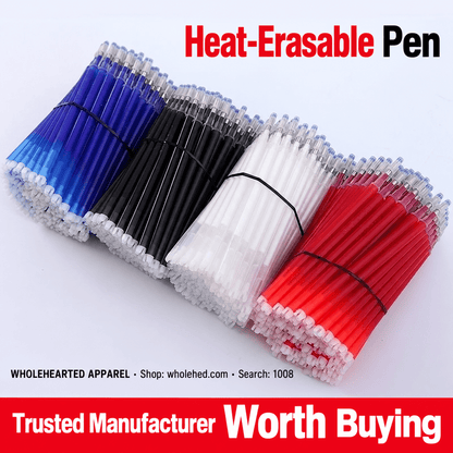 1008★ Stylo marqueur effaçable à la chaleur à corps épais pour tissu et cuir, grande capacité pour la couture et la confection