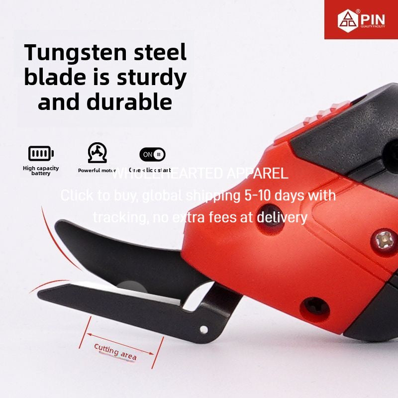 1444★  New second-generation PIN electric scissors industrial rechargeable handheld electric lithium battery double scissors cloth knife clothing
