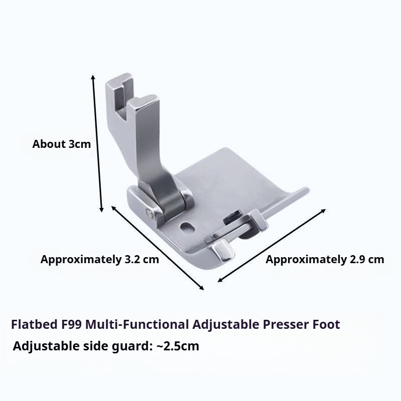 1839★ T9 Adjustable Hemming Presser Foot for Flat-Bed Sewing Machines ★