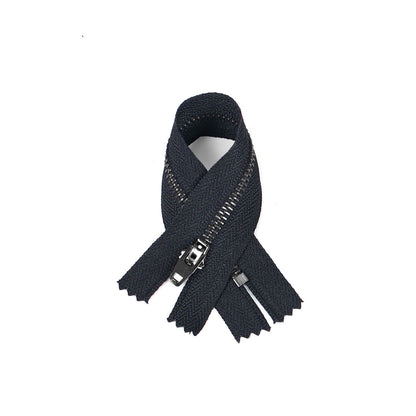 3086  Zipper No. 4 acrylic copper closed tail spring head work code U-shaped stop gun color tooth black nickel color multi-color cloth edge