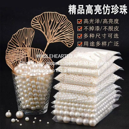 1584★  Boutique high-brightness non-porous imitation pearl mixed New Year's jewelry accessories pearl DIY material handmade beaded loose beads
