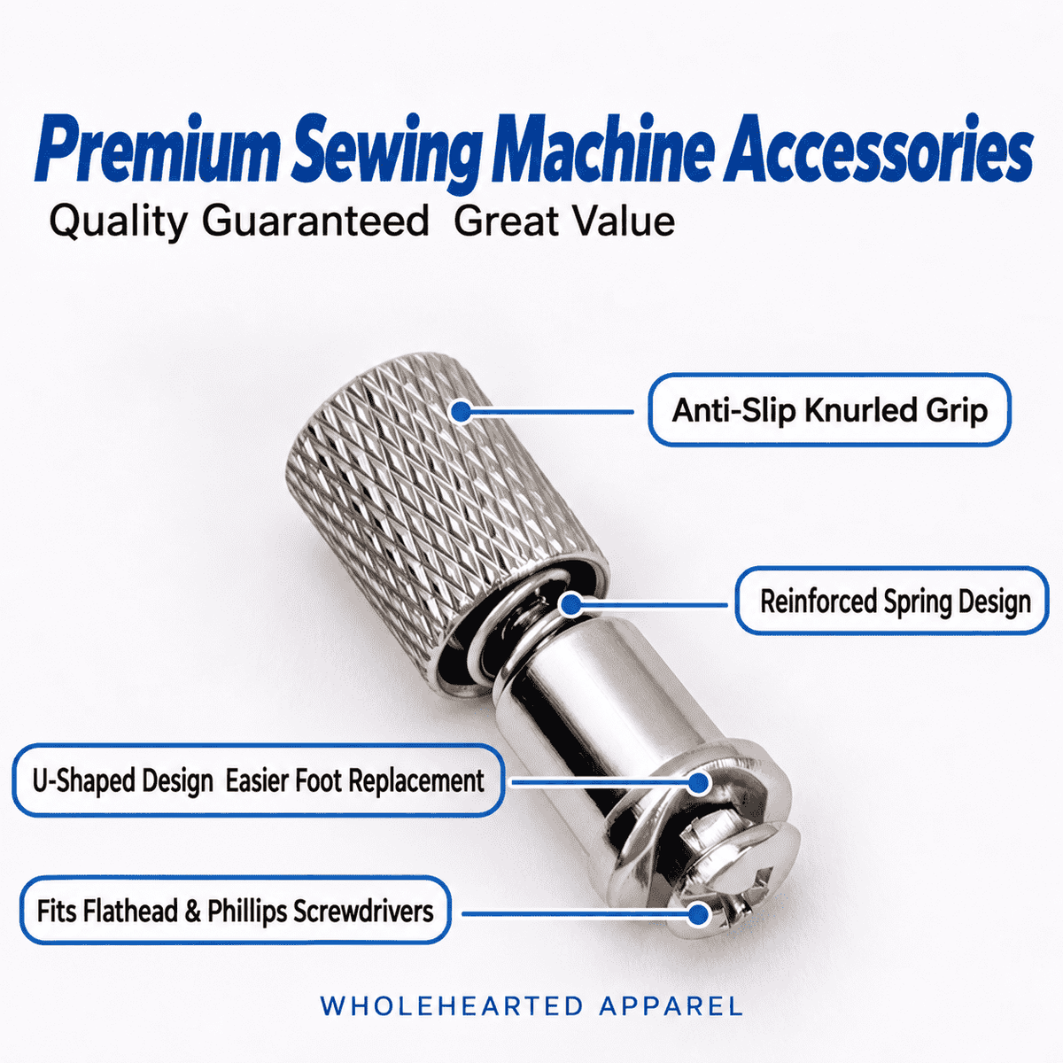 1027★ Boutique all-steel quick replacement presser foot screw, flat car second change presser foot artifact.