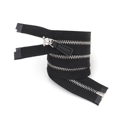 3107  No. 3 platinum open tail leather pull head metal silver tooth clothing bag DIY daily necessities available