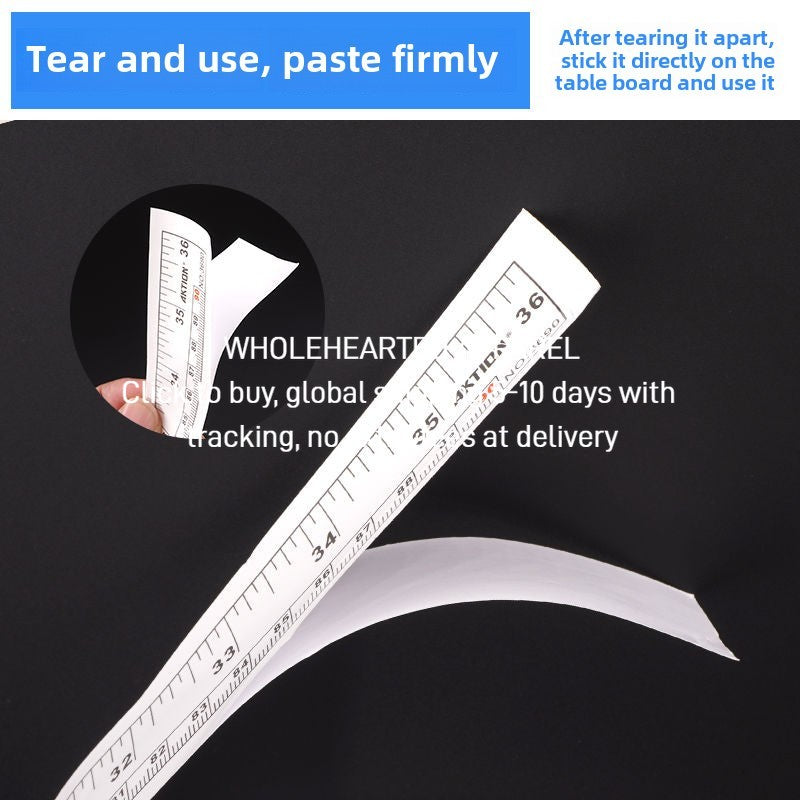 1435★  Plate ruler Clothing plate making Industrial sewing machine Table ruler Self-adhesive paste 90 cm Cutting inspection table measurement