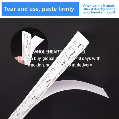 1435★  Plate ruler Clothing plate making Industrial sewing machine Table ruler Self-adhesive paste 90 cm Cutting inspection table measurement