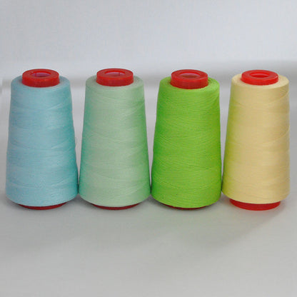 3053  Thread 402 Sewing Thread Household High Speed Thread Sewing Machine Pagoda Polyester Flat Car Large Roll Black and White Color