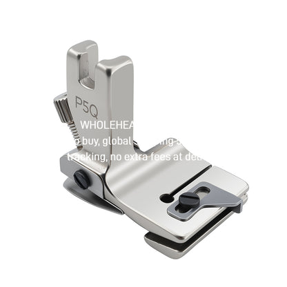 1607★  New P5Q adjustable wrinkle presser foot electroplating all-steel flat car universal wrinkle pumping wrinkle presser foot sewing accessories ****