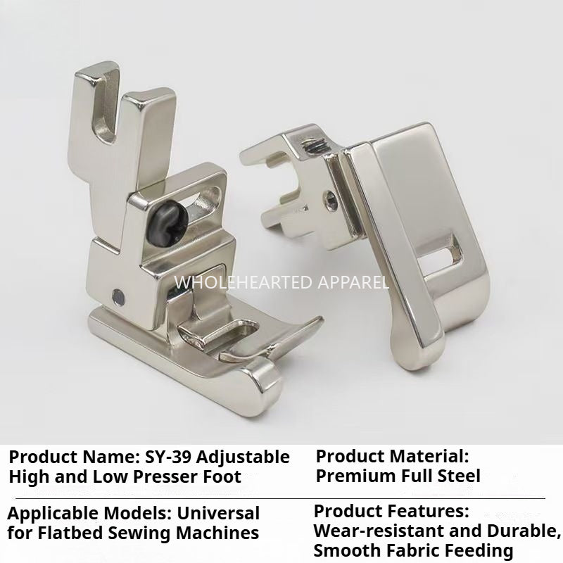 1734★ New Model SY 39 All Steel High Low Presser Foot Computer Lockstitch Machine Edge Guide Topstitch Positioning★