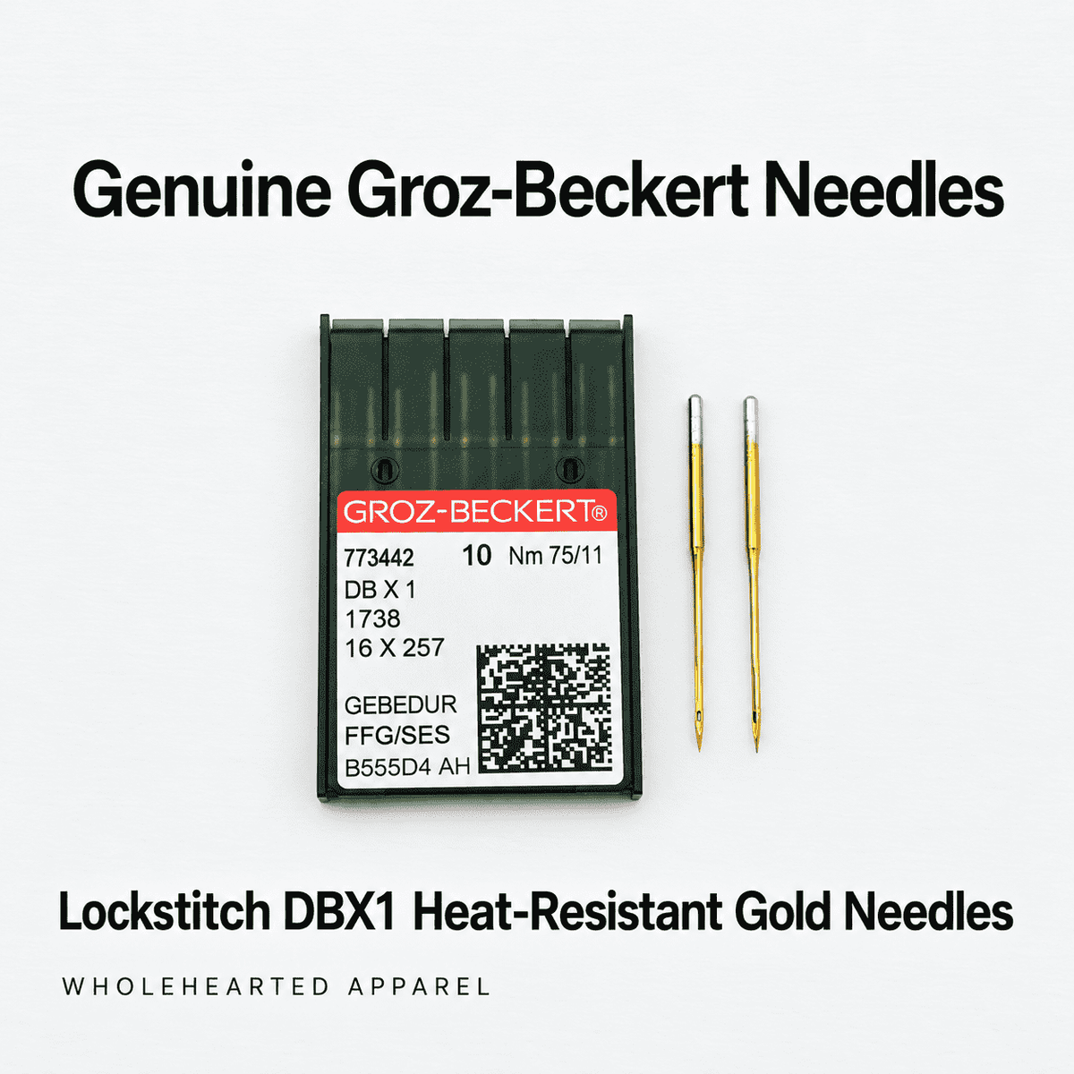 1144★ Deutsche Goldnadel DB * 1 Groz Nadel Flachwagen Nadel hitzebeständige Titan Daunenjacke Goldnadel★