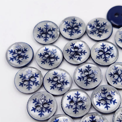 3062  Blue Snowflake Pearlescent Manhattan Button Shirt Button Girl Heart Exclusive Navy Blue Button Navy Blue