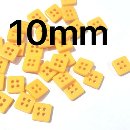 3018  Resin Button Plum Blossom Square Heart Round Color Button Flower Decoration Handmade DIY Cartoon Children