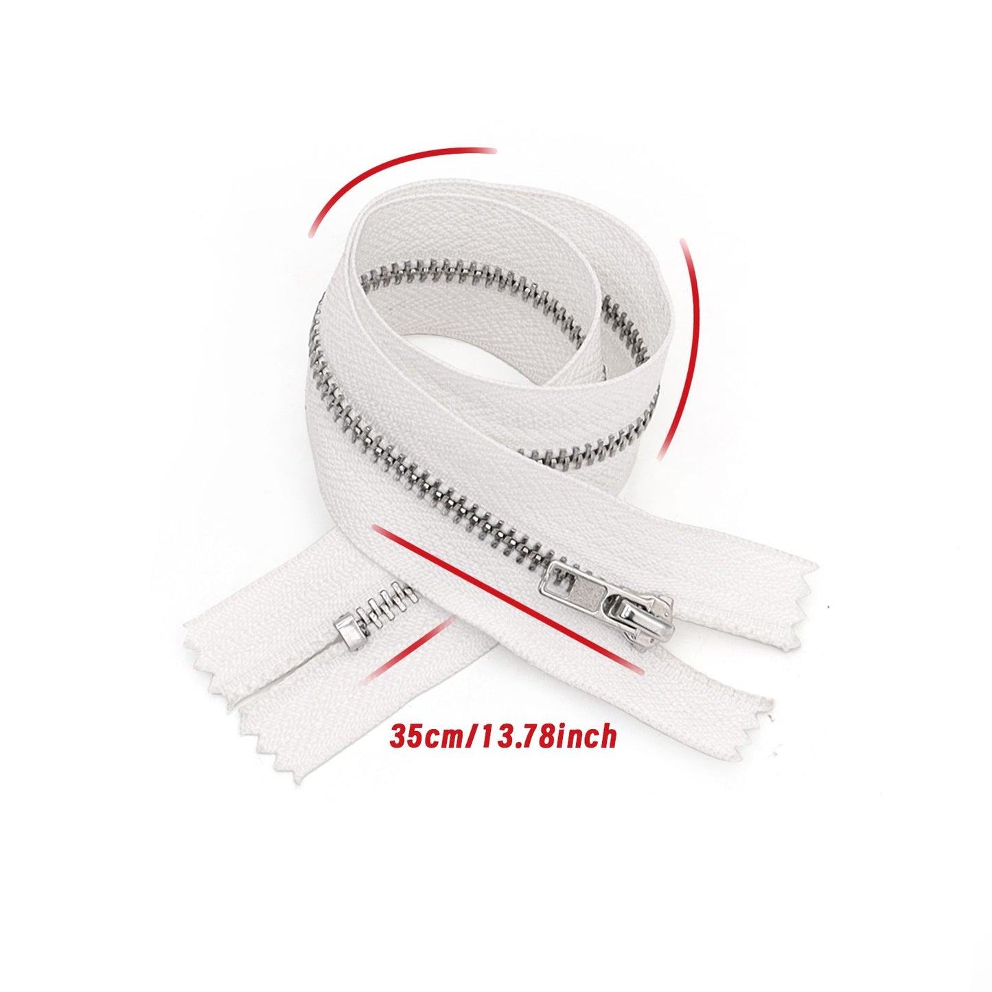 3076  Zipper Metal Zipper No. 3 Platinum Closed Tail Not Tail Automatic Head Clothing Luggage Doll Available