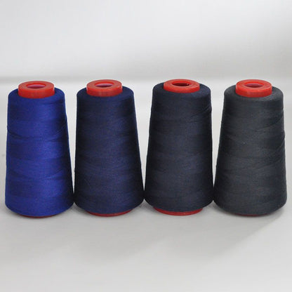3053  Thread 402 Sewing Thread Household High Speed Thread Sewing Machine Pagoda Polyester Flat Car Large Roll Black and White Color