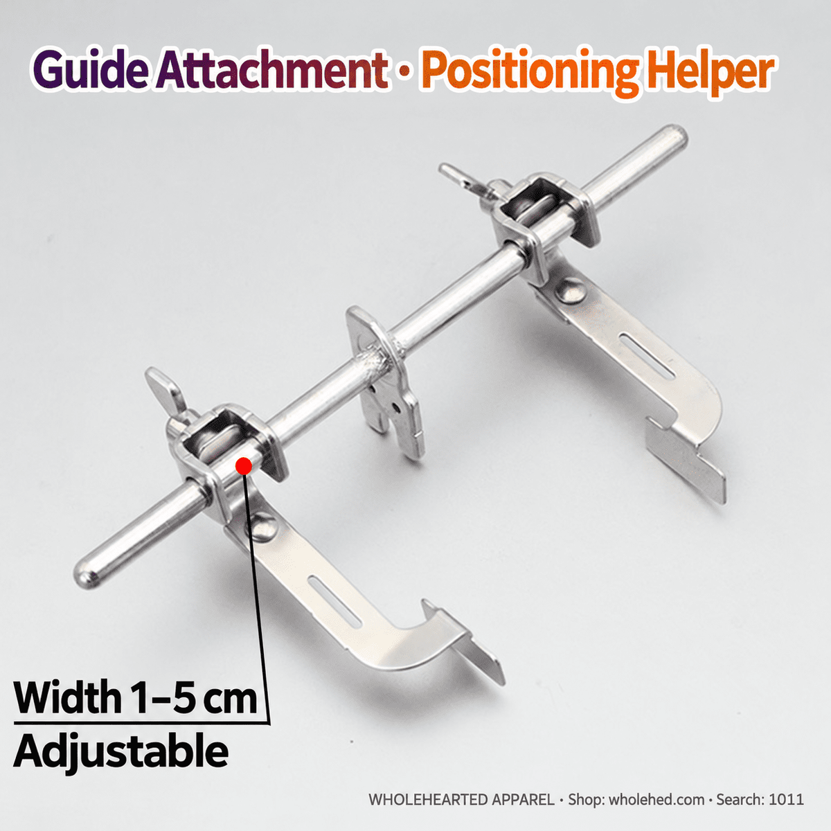 1011★ Adjustable Double Edge Guide Attachment for Industrial Flatbed Sewing Machines, Suitable for Left or Right Use.