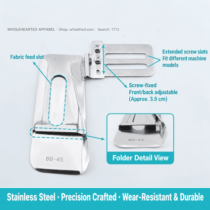 1713★ Attachment Folder Kantong Gusset untuk Mesin Jahit Flatbed Industri dan Terkomputerisasi