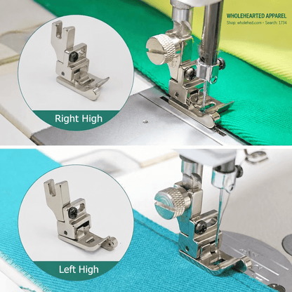1734★ Neues Modell SY 39 Vollstahl Hoch-Niedrig Nähfuß Computer-Nahmaschine Kantenführung für Steppnähte★