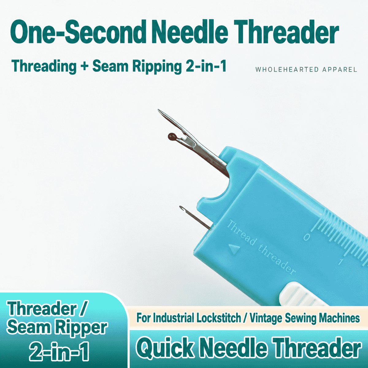1059★ New Arrivals 2 | More Options | Universal Quick Needle Threader with Seam Ripper for Industrial and Vintage Home Sewing Machines.