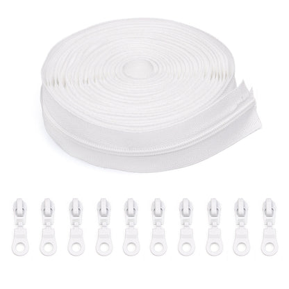 3071  Zipper No. 3 is wearing a solid color nylon set, luggage zipper, various packages 4.5 meters + 10 color Jitong heads = 1 pack