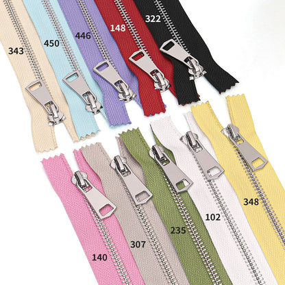 3110  Zipper No. 5 platinum closed tail hanging plated No. 8 piece silver tooth multi-color cloth belt luggage sweater universal for all kinds of clothing