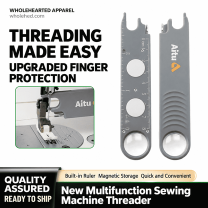 1932★ Multifunction Sewing Machine Needle Threader with Seam Ripper Magnetic Attachment Ruler and Magnifier.