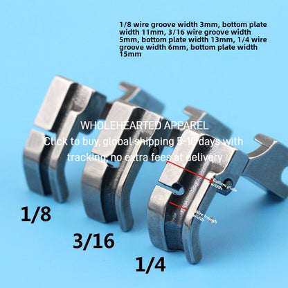 1425★  Flat car all-steel left and right with slotted cable pressing foot pressing quilt cover rope pressing foot P69LH pull crimping edge pressing foot