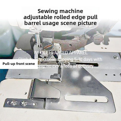 1490★  Car three-needle five-wire hem pulling cylinder Band sewing machine Car double-needle car hem regulation adjustable hemming cylinder 205