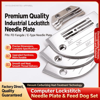 1112★ Placca ago per macchina da cucire piana computerizzata, set di griffe a dente di piccione dorato tedesco, placca ago per materiali sottili, placca ago per materiali spessi, accessori convenzionali per macchine da cucire.
