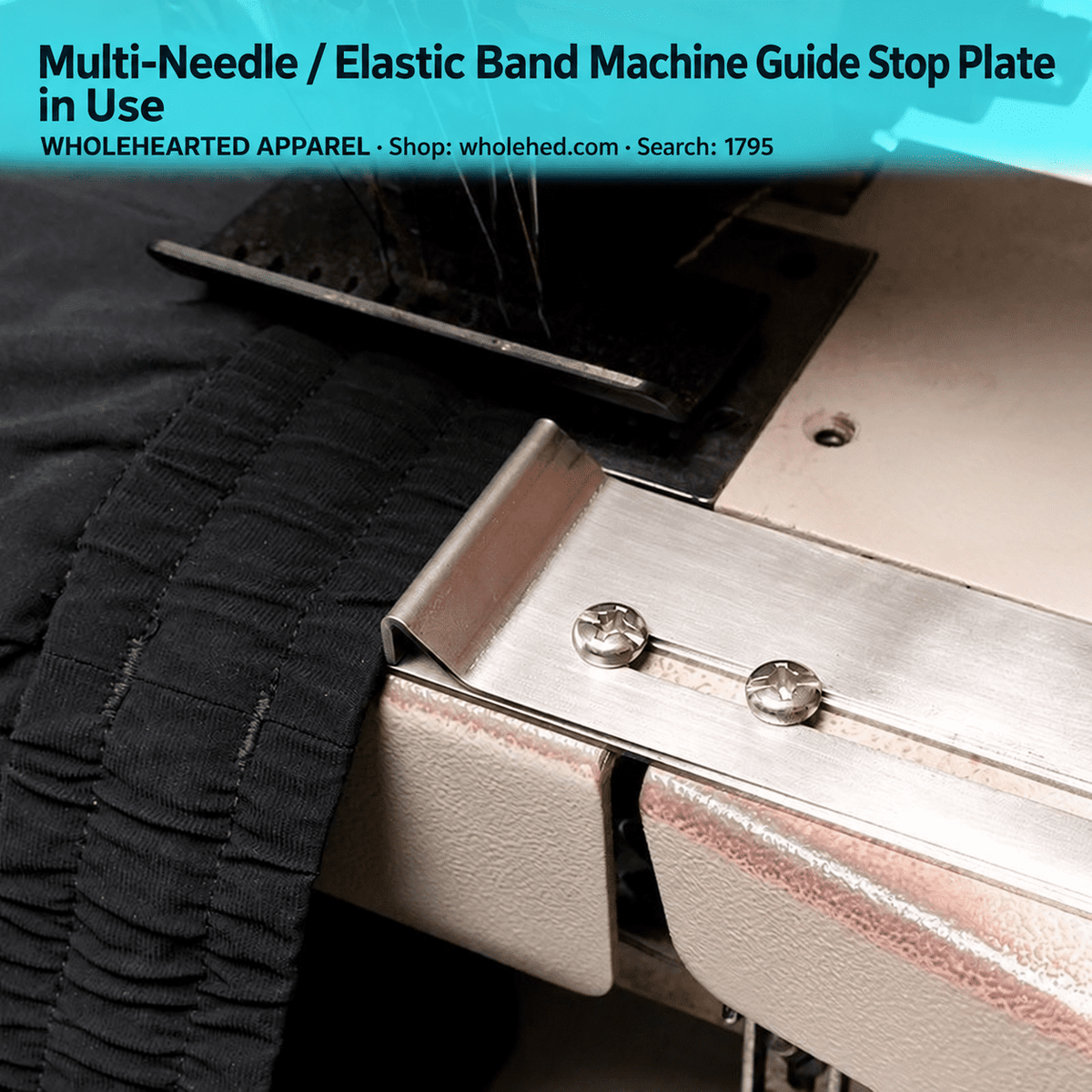 1795★ Multi-Needle Elastic Sewing Machine Guide Stop Plate for 1404/VC008, Waistband Sewing and Stretching, Light and Heavy Fabrics