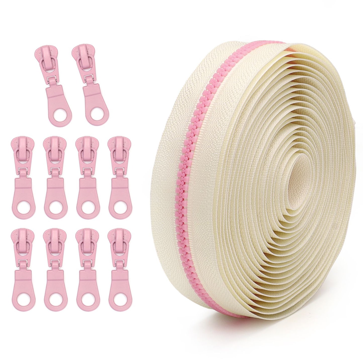 3078  Zipper No. 5 rubber tooth color matching luggage jewelry can be used for 4.5 meters + 10 follow-up tooth color Jitong heads = 1 pack