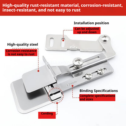 1753★ Dobladora de ribetes ajustable, universal para máquinas de pespunte, accesorio para doblar telas superior e inferior★