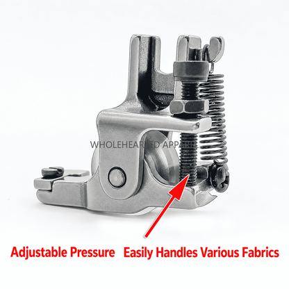 1007★ New Arrivals 2 | More Options | Adjustable Invisible Zipper Roller Presser Foot for Industrial Sewing Machines, Thick & Thin Fabrics and Cotton Cord Piping.