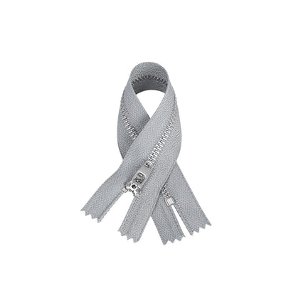 3074  New No. 3 white copper closed tail spring head work size tail with strong locking, special for pants placket zipper