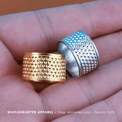 1670★ Anillo dedal clásico grueso para coser a mano, remendar y hacer punto de cruz