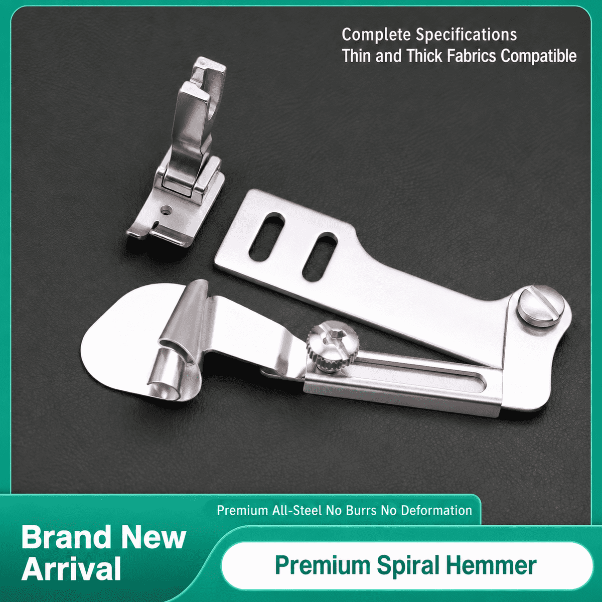 1062★ Boutique-Spiral-Säumer, universell für verschiedene Stoffstärken, ohne Grate und ohne Ausfransungen.