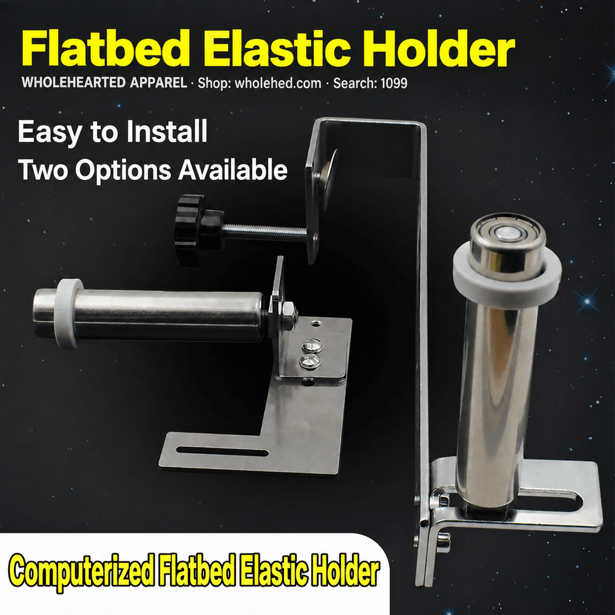 1099★ New Computerized Flatbed Sewing Machine Elastic Holder for Cuffs and Hems.