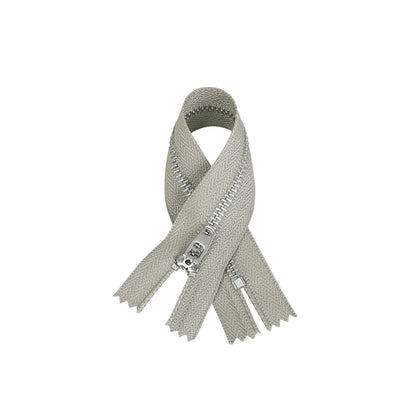 3074  New No. 3 white copper closed tail spring head work size tail with strong locking, special for pants placket zipper