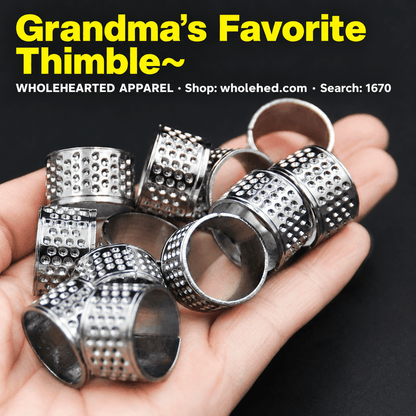 1670★ Anillo dedal clásico grueso para coser a mano, remendar y hacer punto de cruz
