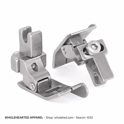 1032★ All-Steel Adjustable Right Edge Guide Presser Foot for Industrial Lockstitch Machines, Medium-Heavy Fabrics, Visible and Concealed Stitching.