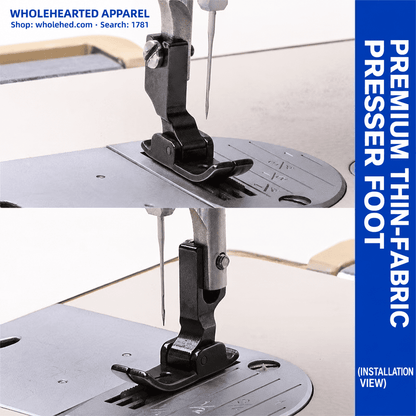 1781★ Universal Black Carbon Steel Anti-Skip Stitch Presser Foot for Industrial and Computerized Sewing Machines.