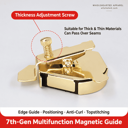 1021★ Guide de couture magnétique multifonction hexagonal pour le guidage des bords, les surpiqûres et la couture courbe.