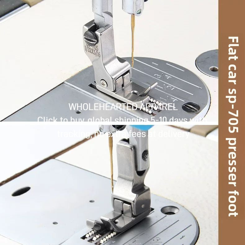 1426★ boutique all-steel computer flat car hemming hemming pull tube presser foot, upper sleeve auxiliary presser foot SP-705 high and low presser foot