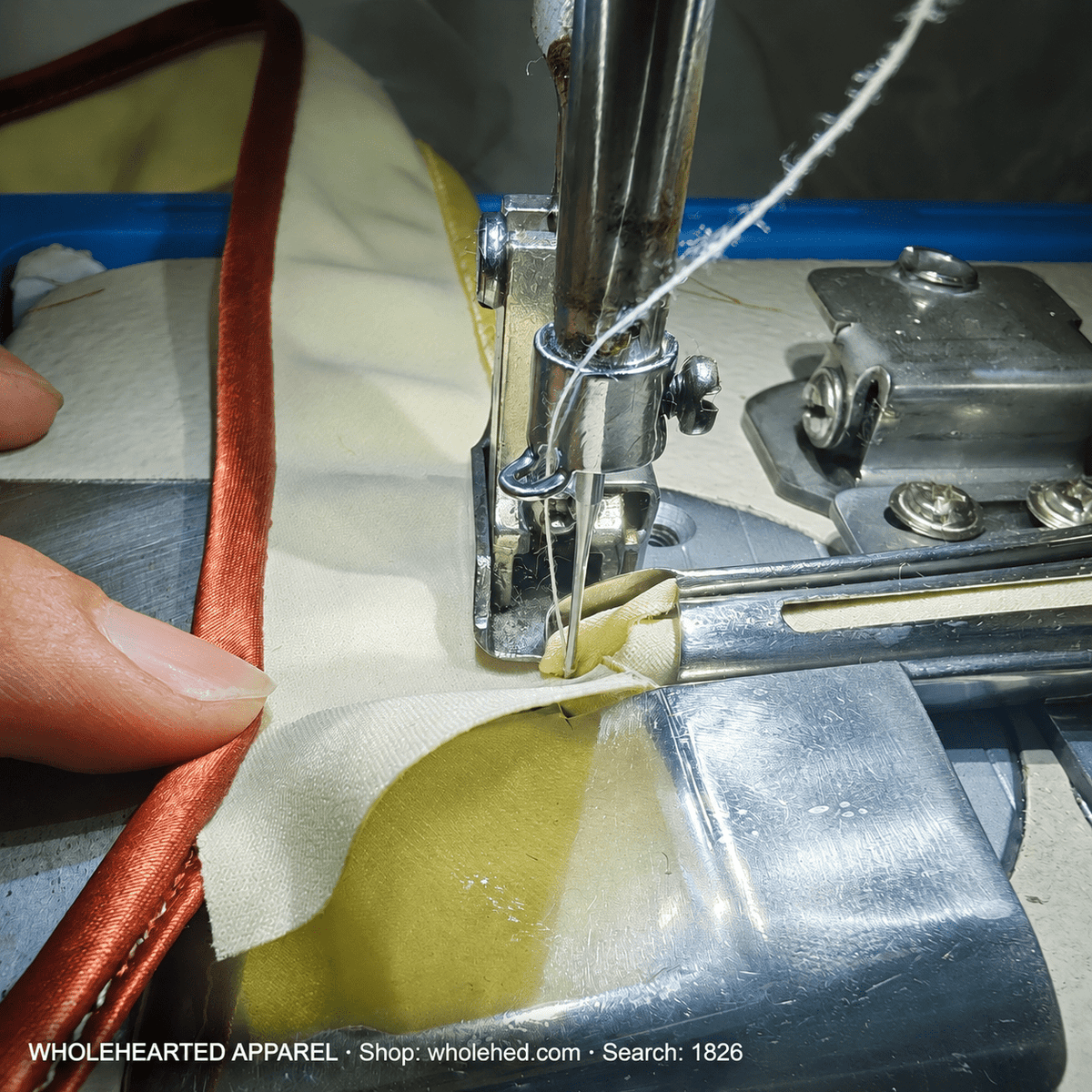 1826★ Heavy-Duty Handmade Binding Folder for Garment Lockstitch Sewing Machine Presser Foot, No-Iron Edge Binding Folder with Smooth Stitching and Stable Results.