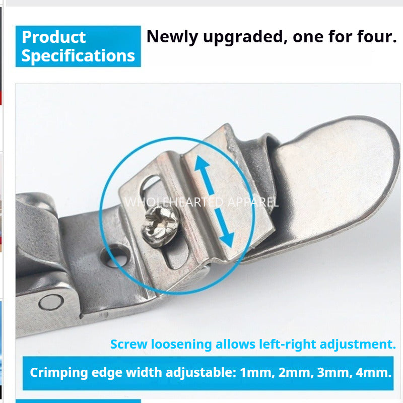 1770★ Prensatelas ajustable para dobladillos de máquinas de coser industriales, para bordes plegados, pespuntes, tapetas y ribetes★