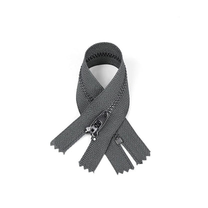 3086  Zipper No. 4 acrylic copper closed tail spring head work code U-shaped stop gun color tooth black nickel color multi-color cloth edge