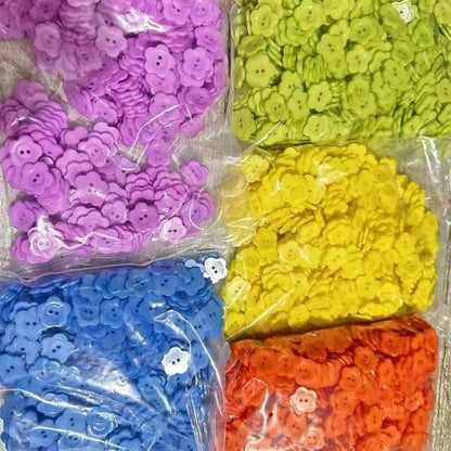 3034  Color children's handmade buttons Button making material Cute plastic kindergarten paste DIY plastic mixed