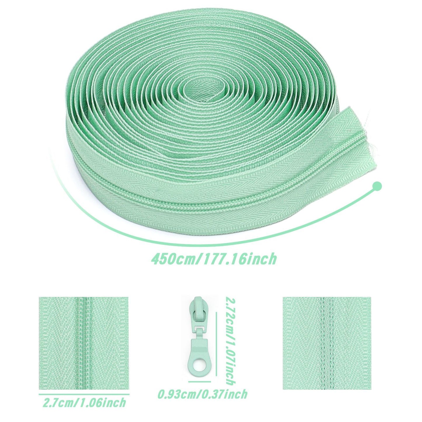 3071  Zipper No. 3 is wearing a solid color nylon set, luggage zipper, various packages 4.5 meters + 10 color Jitong heads = 1 pack