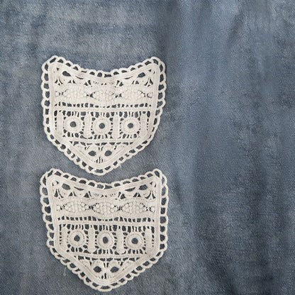 1935★ Extension de ceinture en dentelle brodée, garniture décorative ajourée pour l'ajustement manuel de la taille d'un pantalon.