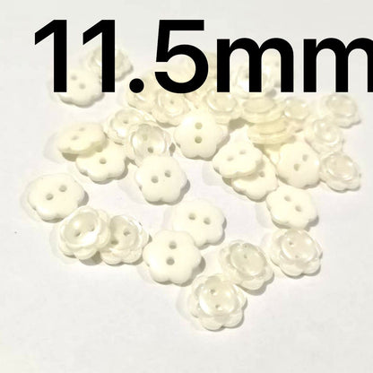 3018  Resin Button Plum Blossom Square Heart Round Color Button Flower Decoration Handmade DIY Cartoon Children